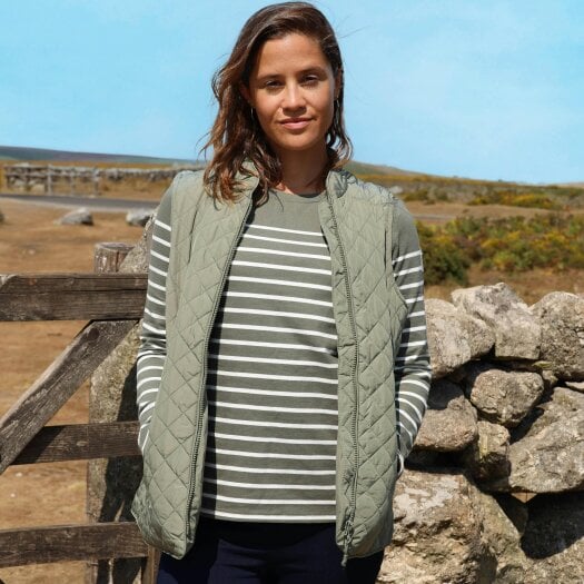 Lazy Jacks GL1 - Ladies Quilted Gilet - Khaki