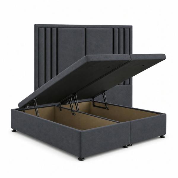 Great British Beds Valentina Headboard with Contrast Border Divan Ottoman Bed