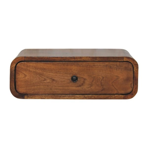 Artisan Furniture Avora Wall-Mounted Honey Caramel 1 Drawer Nightstand