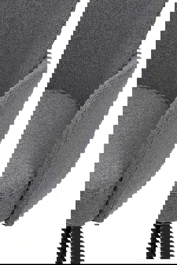 Living and Home Grey Linen Modern Swivel Chair with Black Legs