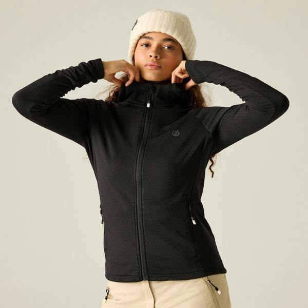 Dare 2B Womens/Ladies Ventura Stretch Hooded Midlayer - Black - 