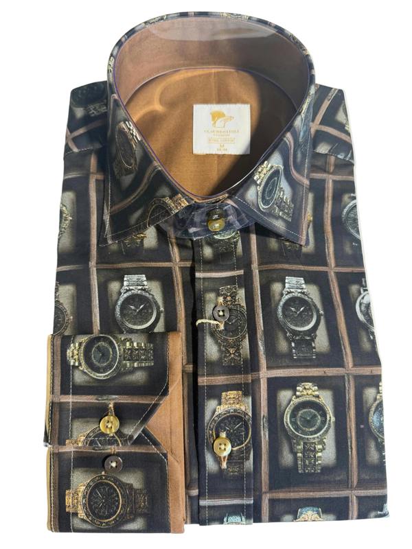Claudio Lugli The Timekeeper Print Shirt