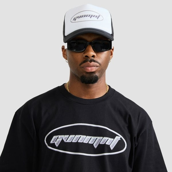 GVNMNT Clothing Co Chrome Dome Trucker - Black / White