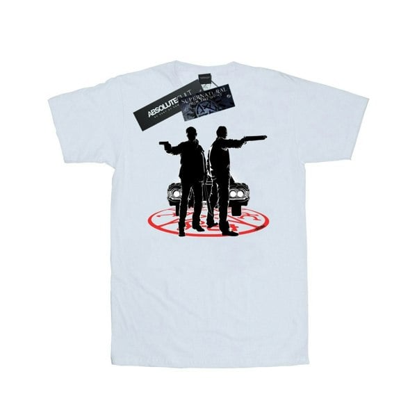 Supernatural Mens Sam And Dean Silhouette T-Shirt - White