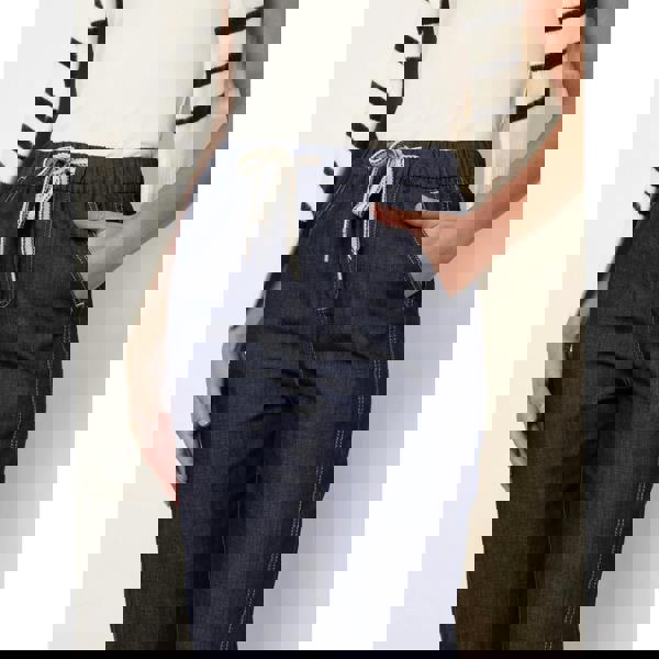 Blue Vanilla Elastic Waist Seam Detail Jeans