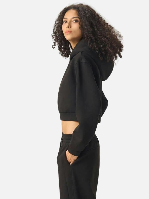 Anniou Cropped Boxy Heavyweight Hoodie