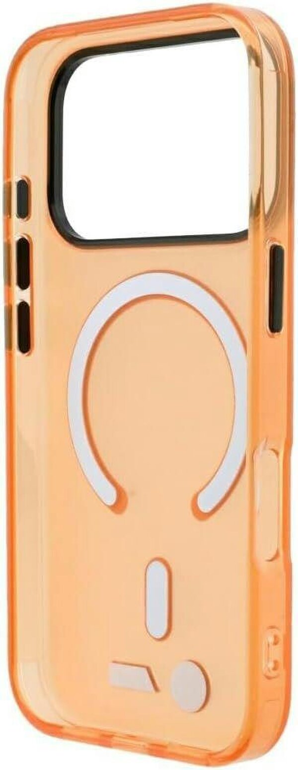 BMW M IML Frosted Metal Logo Trims Case with MagSafe for iPhone 17/18 Pro 6.3" Orange - BMHMP18L26HTFMILO