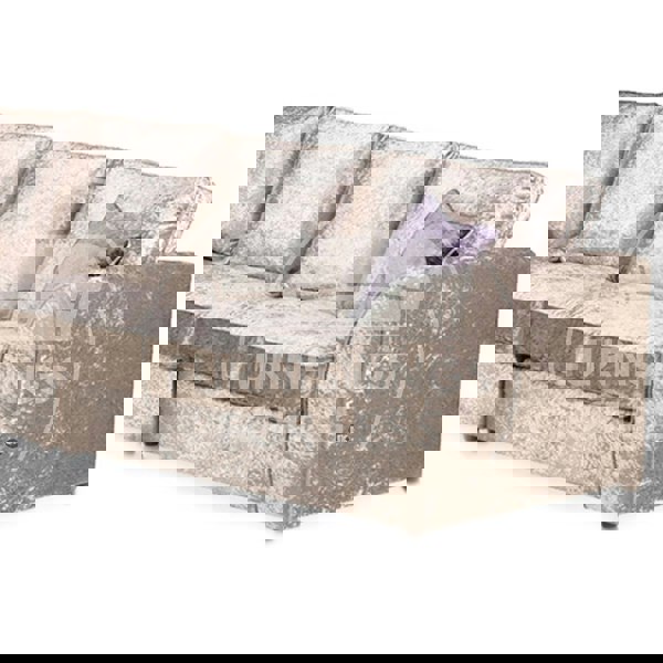 Crystal Crushed Velvet Full Back 5 Seater L Shaped Corner Sofa - 5