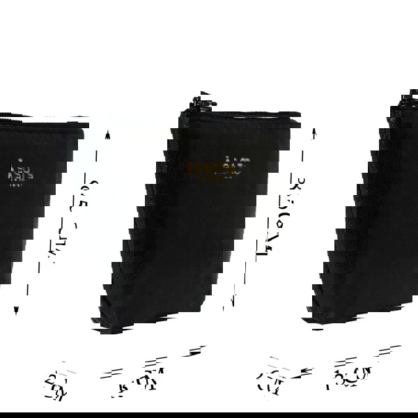 Assots London 'Diana' Black Full Grain Leather Zip Top Coin Purse