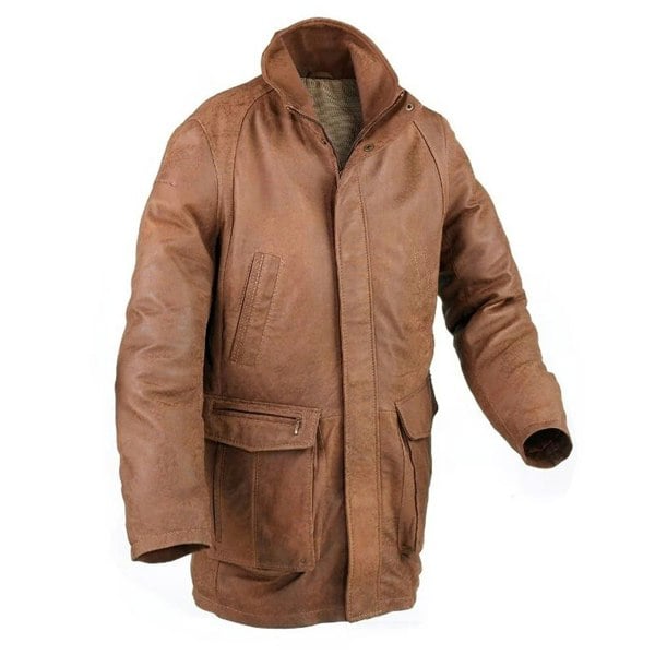 Eastern Counties Leather Mens Leather Mid Length Jacket - Cognac