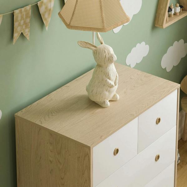 Junior Vida Neptune 5 Drawer Chest, Blue & Oak