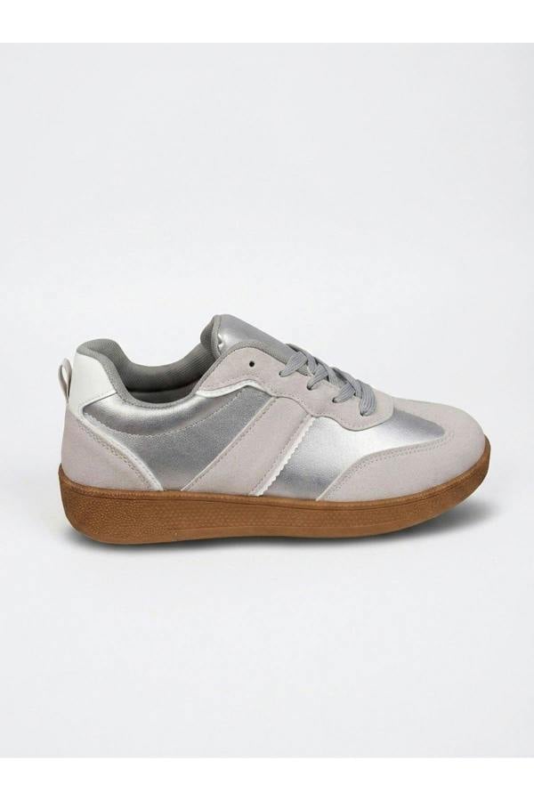Saoirse Retro Style Trainers | colour:SILVER