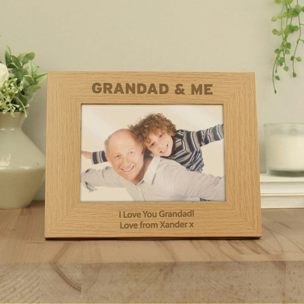 Personalised Memento Company Personalised 5x7 Grandad & Me Photo Frame