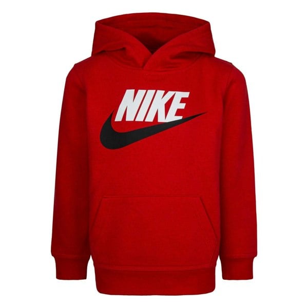 Nike Childrens/Kids Club HBR Pull Over Hoodie - Red/Black