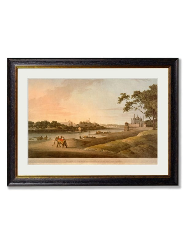 Exceptional Art c.1802 Lucnow Taken From the Opposite Bank of the River Goomty