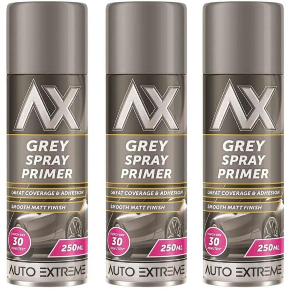 Auto Extreme 3X Auto Extreme Grey Primer Spray Paint 250ml