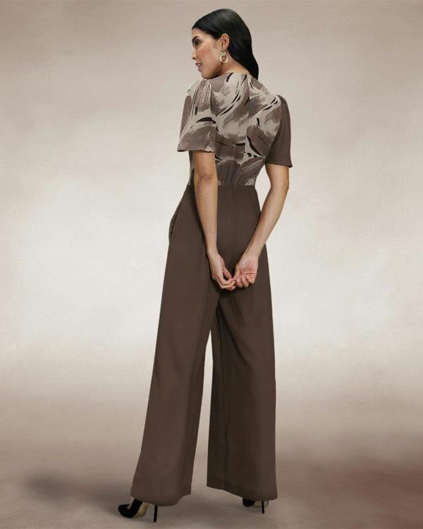 HotSquash Overwrap Print Jumpsuit