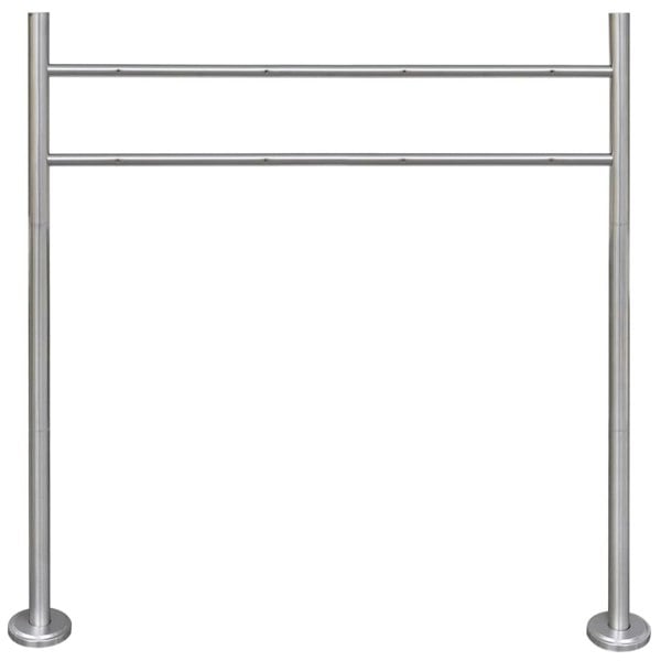 Berkfield Stainless Steel Stand for Double Mailbox