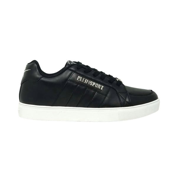 Plein Sport Block Logo Men's Sneakers - Black & White