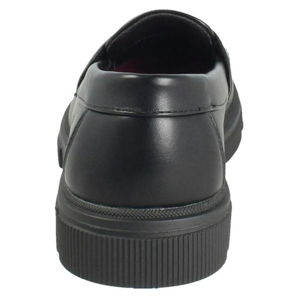 Pineapple Girls Pineapple Black Slip On Loafer School Shoes H2713