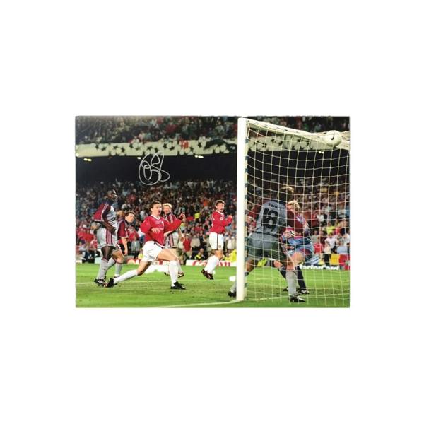 Unbranded Ole Gunnar Solskjaer Signed 1999 Champions League Final photo. — Premium framing