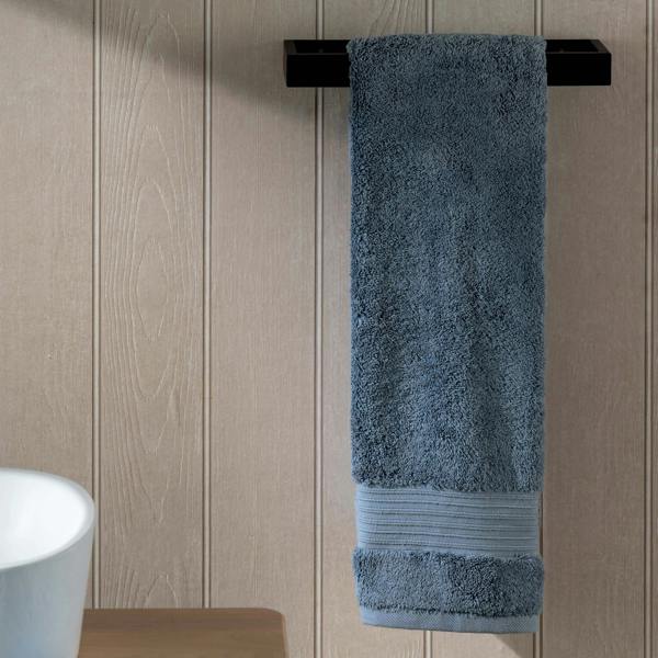 Dusky Blue Egyptian Cotton Towels bedroom detail 3 | Soak and Sleep