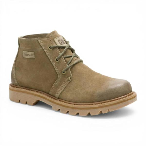 Caterpillar CAT (Caterpillar) Taupe Brown Leather Hiking Mid-Cut Chukka Ankle Boots - Grader