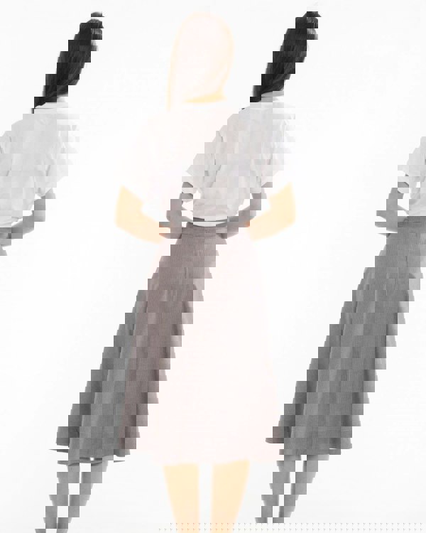 Calvin Klein Mini Gingham Button Womens Skirt