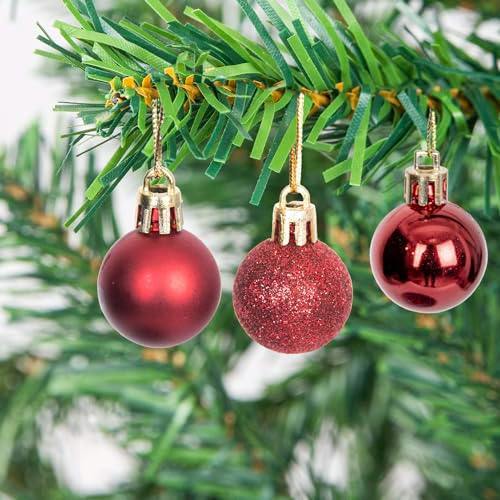 3cm Dark Red Shatterproof Christmas Baubles, 12 or 24 Pack for Festive Decorating image 7