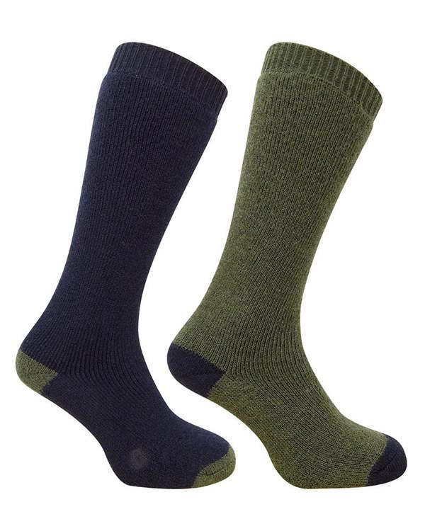 Hoggs of Fife Country Long Socks Dark Green/Dark Navy
