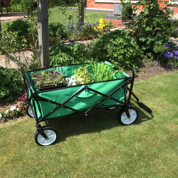 Monstershop Foldable Garden Cart Green