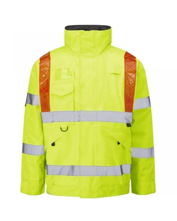 Portmore Baffle Lined Bomber Jacket With Red Braces Leo Workwear