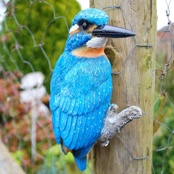 Farmwood Wall Mountable Kingfisher Bird Garden Ornament