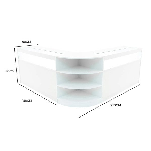 Monstershop Theseus LED Shop Counter Set LM60 & 2 x B1500 - White