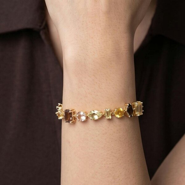 Uchi & Soto Hanabi Mixed Gold Stone Bracelet