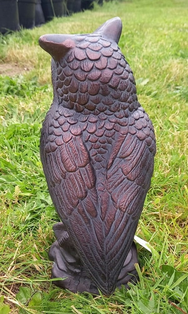 Inspirational Gifting Long Eared Owl Sculpture Ornament made from Cast Iron