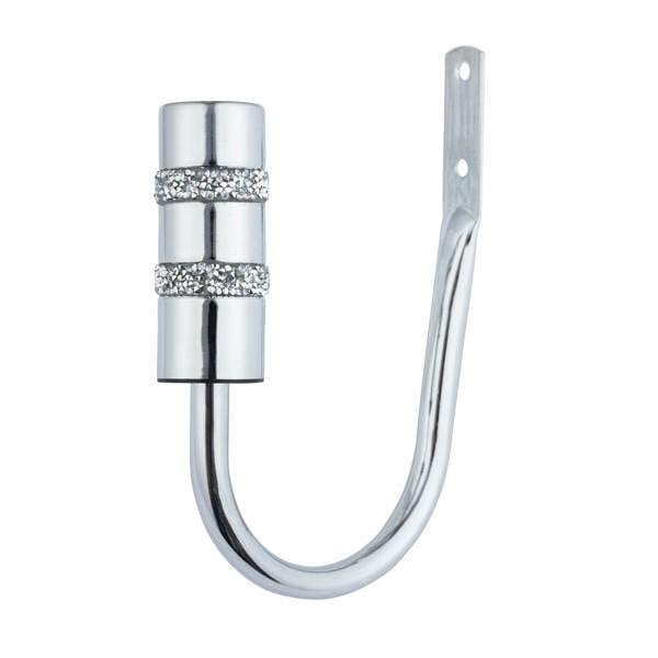 A.Unique Home Diamante Barrel Metal Extendable Curtain Pole With Rings and Fittings, In a Variety of Colours and Sizes  (25/28mm).