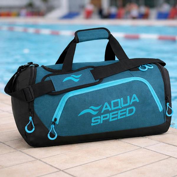 Aqua Speed Medium Sports Bag | Swim Pool Ventilated Duffel with Wet Gear Pocket