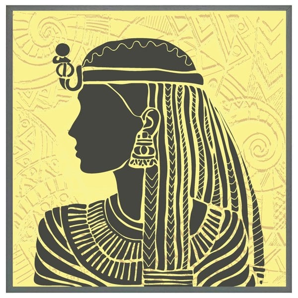 Benjamin Tate Design Egyptian women on yellow (Picture Frame)