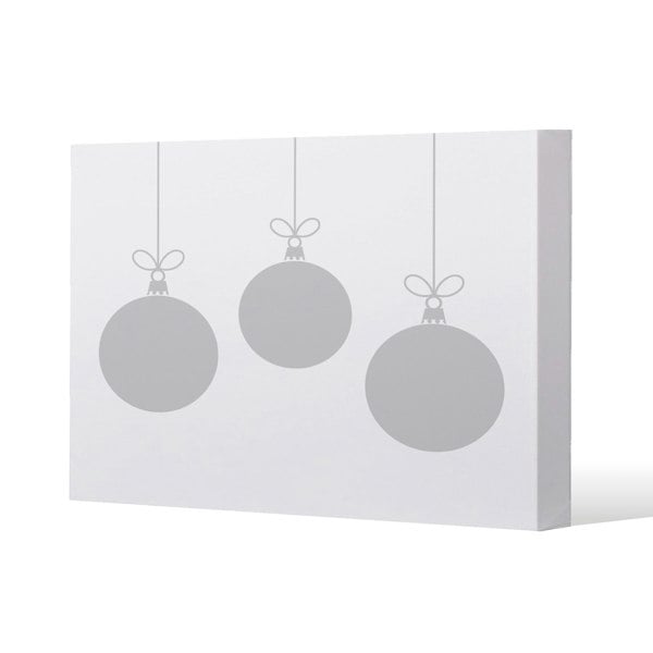 Benjamin Tate Design Three hanging christmas baubles (canvas)