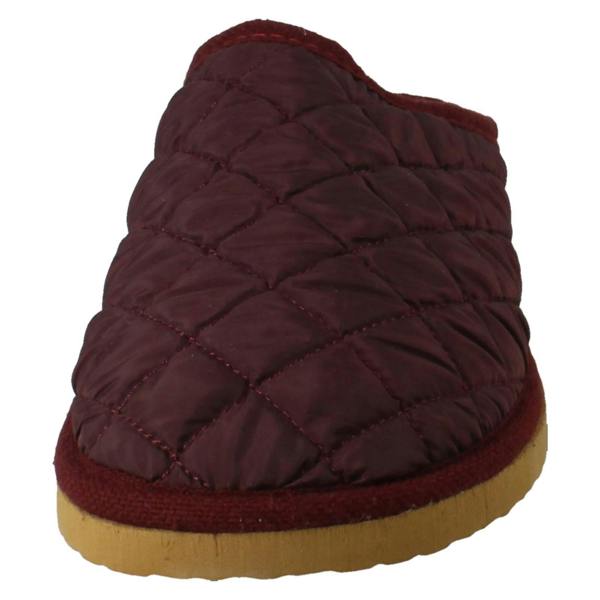 Padders Ladies Padders Quilted Design Slip On Extra Wide Mule Slippers Thetis