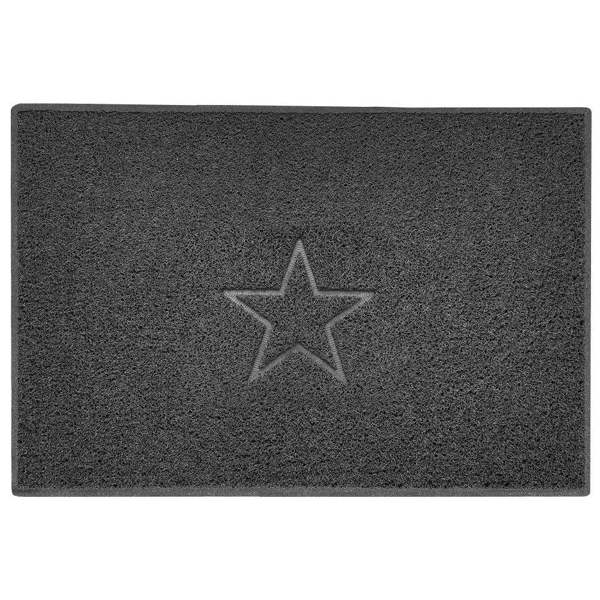 Nicoman Indoor Spaghetti Door Mat Embossed Star - Dark Grey