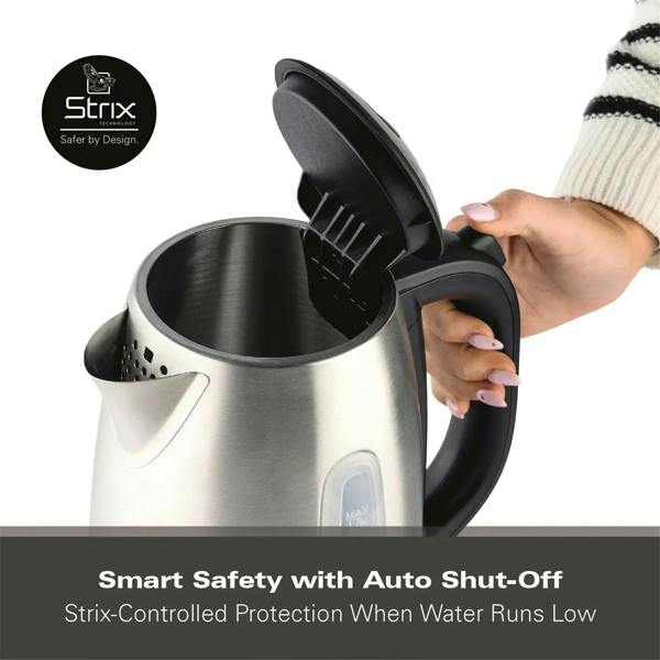Hamilton Beach Rise Stainless Steel 1.7L Kettle - Brushed - Hamilton Beach UK