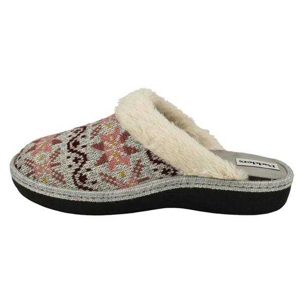 Padders Ladies Padders Lusekofte Detailed Mule Slippers Sorrel
