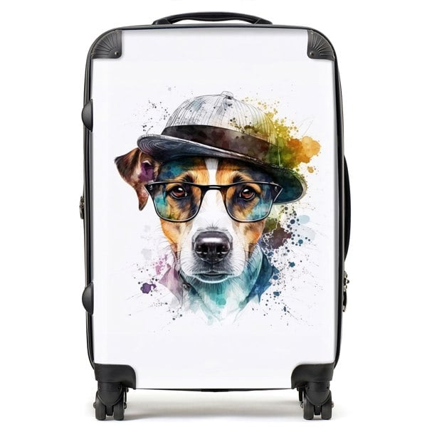 Warren Reed Jack Russell Dog Splashart Suitcase