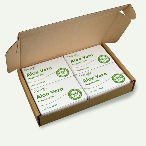 Friendly Soap - Aloe Vera Natural Soap - Fragrance-free - 4 X 95g