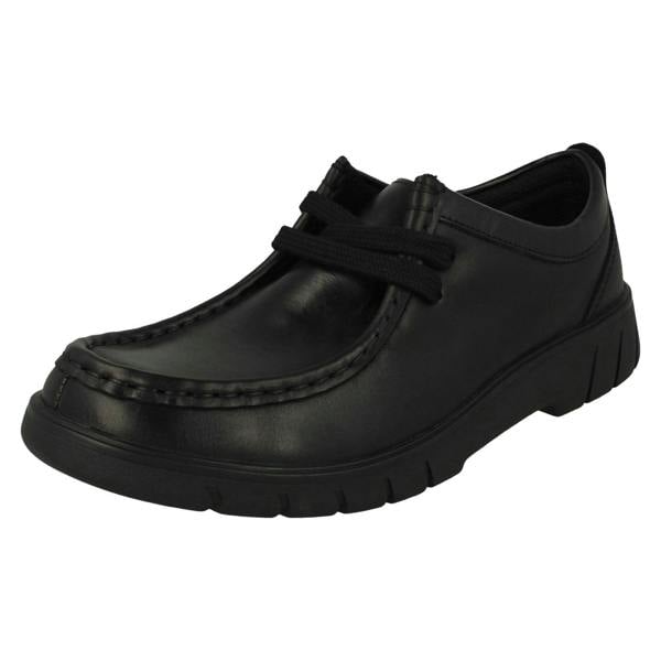 Clarks Senior Boys Clarks Moccasin Detailed School Shoes Branch Low Y
