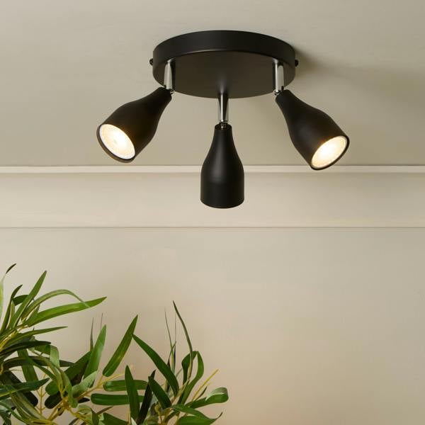 3 light Spotlight  - Black