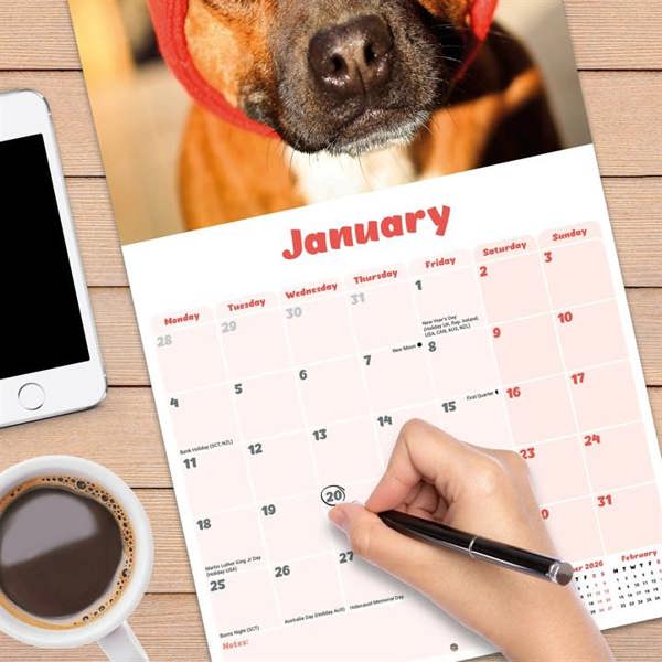 Staffies Calendar 2027, Wall Calendars, Month To View, Dogs, Gift