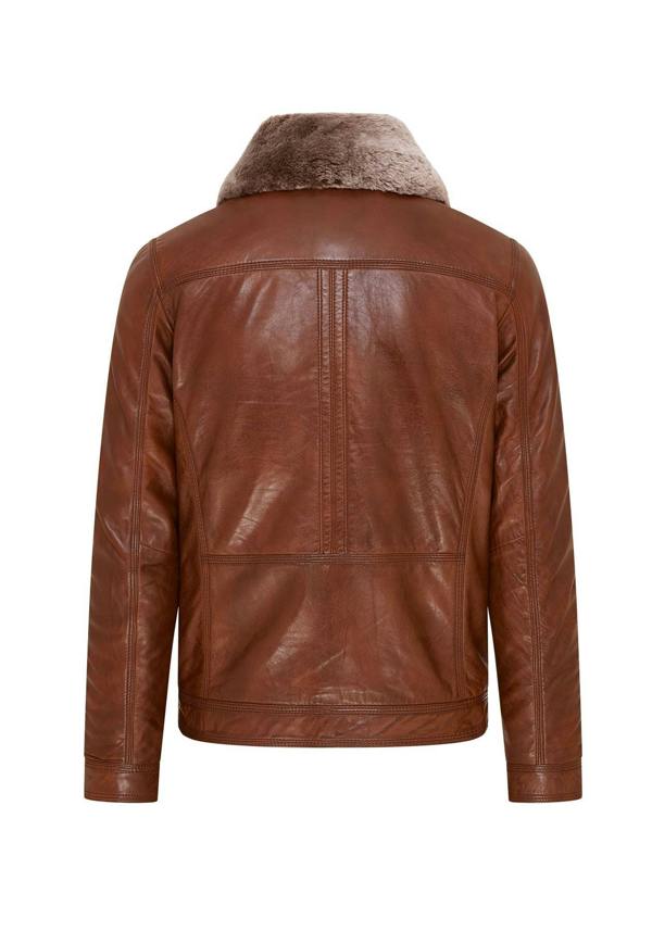 Infinity Leather Mens Trucker Shirt Leather Jacket- Tornio